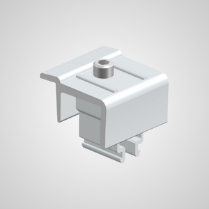 Adjustable end clamp with spring for solar panels